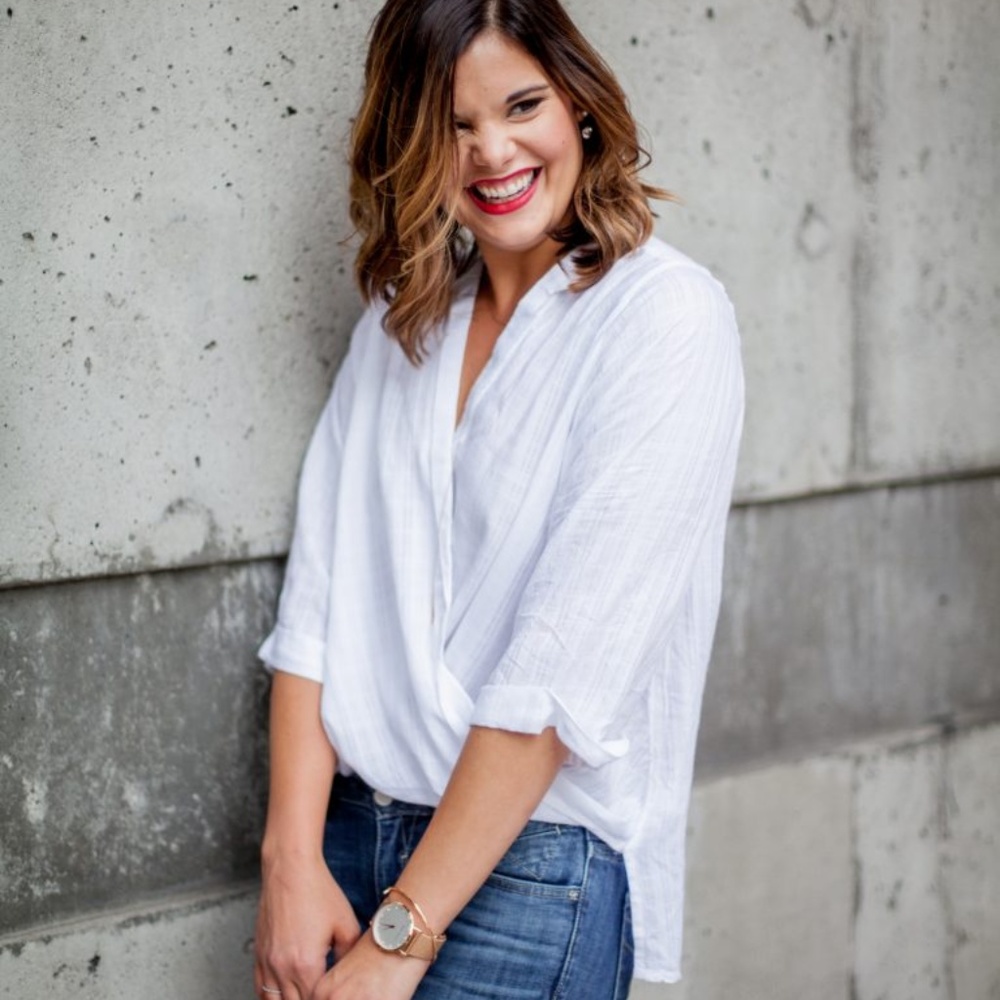 White Cross Front Top